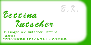 bettina kutscher business card